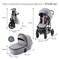 Спальный блок Britax Roemer SMILE 5Z ( подходит к Smile II/ III/ 4/5Z, Strider M, B-Agile M/R) Space Black