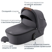 Детская коляска 2-в-1 Britax Roemer Smile III (Pure Beige)+ cпальный блок Smile 5Z (Space Black)