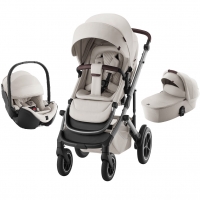 Детская коляска 3в1 SMILE 5Z+ Baby-safe Pro, Soft Taupe