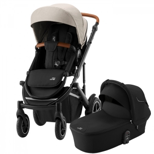 Детская коляска 2-в-1 Britax Roemer Smile III (Pure Beige)+ cпальный блок Smile 5Z (Space Black)